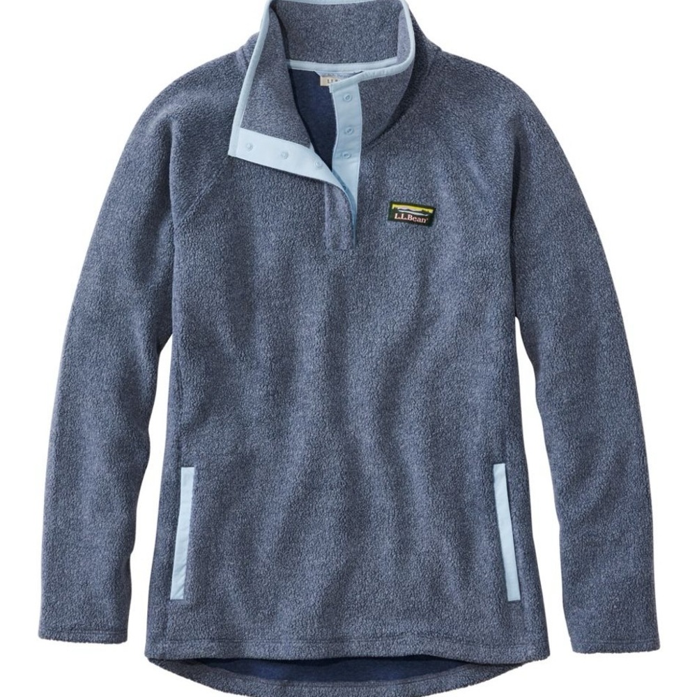 LL Bean Tumbled Sherpa Quarter-Snap pullover